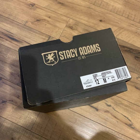 Stacy Adam’s wingtip dress shoes men’s size 12. Navy & gray. - Picture 6 of 6